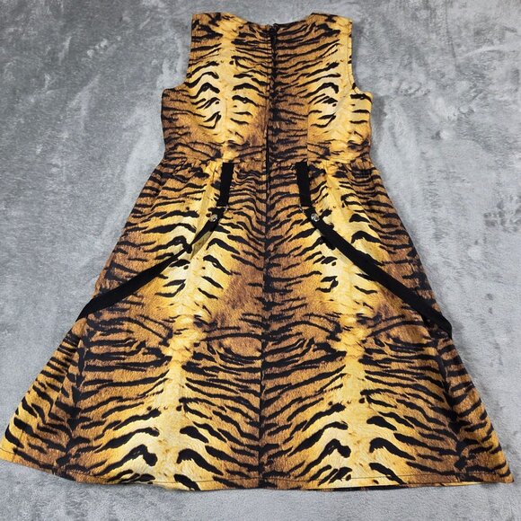 Tripp NYC Dress Womens Small Tiger Print Straps Pockets Goth Punk Rock Mini NEW - Picture 8 of 10